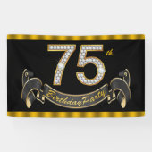 Black Gold 75e verjaardag Spandoek (Horizontaal)
