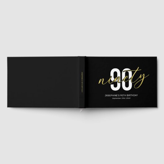 Black Gold 90th Birthday Gastenboek (Volledig)