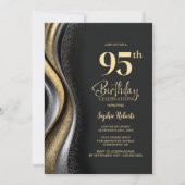 Black Gold 95ste Verjaardagsfeest Kaart (Voorkant)