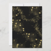 Black & Gold Abstracte nieuwe maan met ruggengraat Kaart (Achterkant)