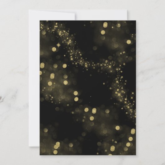 Black & Gold Abstracte nieuwe maan met ruggengraat Kaart (Achterkant)