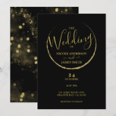 Black & Gold Abstracte nieuwe maan met ruggengraat Kaart (Voorkant / Achterkant)