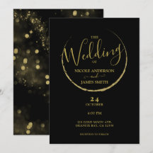 Black & Gold Abstracte nieuwe maan met ruggengraat