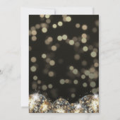 Black Gold Adult 50th Birthday Party Kaart (Achterkant)