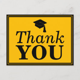 Black Gold Afstudeerder Pet Hartelijk dank Briefkaart