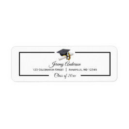 Black Gold Afstuderen Class Pet en Tassel Adres Etiket