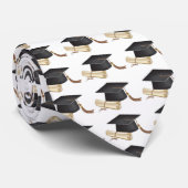 Black Gold Afstuderen Diploma Mortar Board Stropdas (Opgerold)