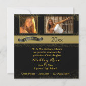 Black Gold Afstuderen-fotokaart Aankondiging (Voorkant)