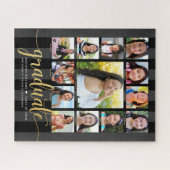Black Gold Afstuderen K-12 Photo Collage Script Legpuzzel (Horizontaal)