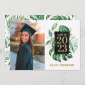 Black & Gold Afstuderen Klasse van 2021 Foto Yard Kaart (Voorkant / Achterkant)