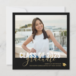 Black Gold Afstuderen Open House Square Announcem Aankondiging