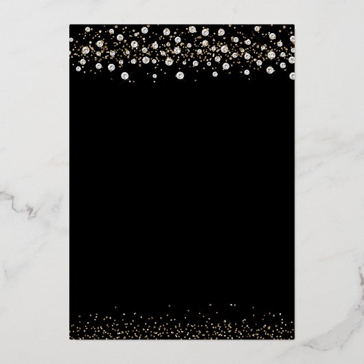 Black Gold Afstuderen Pet Afstuderen Folie Invitat Folie Uitnodiging (Achterkant)