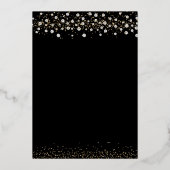 Black Gold Afstuderen Pet Afstuderen Folie Invitat Uitnodiging (Achterkant)