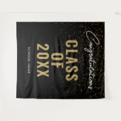 Black Gold Afstuderen Photo Booth Backdrop Wandkleed (Voorkant (horizontaal))