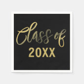 Black Gold Afstuderen Year Servetten (Voorkant)