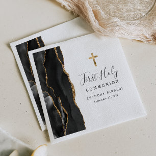Black Gold Agaat Eerste Heilige Communie Servet