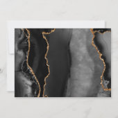 Black Gold Agaat Pink Save the Date Kaart (Achterkant)