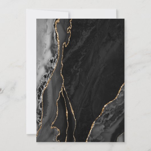 Black Gold Agaat Verrassing 50e Verjaardag Kaart (Achterkant)