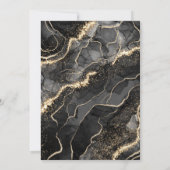 Black Gold Agate 40e 40-jarig verjaardagsfeest Kaart (Achterkant)