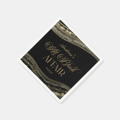 Black Gold Agate All Black Affair Birthday Party Servet (Hoek)