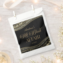 Black Gold Agate All Black Feest Verjaardagsfeest
