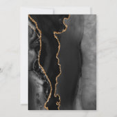 Black Gold Agate Dark 80th Birthday Party Kaart (Achterkant)