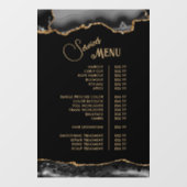 Black Gold Agate Diensten Menu Raamsticker (Vel)