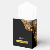 Black & Gold Agate Geode Glitter Hartelijk dank Bedankdoosjes (Geopend)