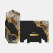 Black & Gold Agate Geode Glitter Hartelijk dank Bedankdoosjes (Uitgevouwen)