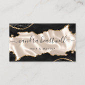 Black Gold Agate Ivory Luxury Stylist Visitekaartje (Voorkant)