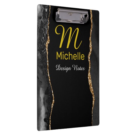 Black & Gold Agate Klembord (Rechts)