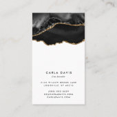 Black Gold Agate marmer die juwelen laat zien Visitekaartje (Achterkant)