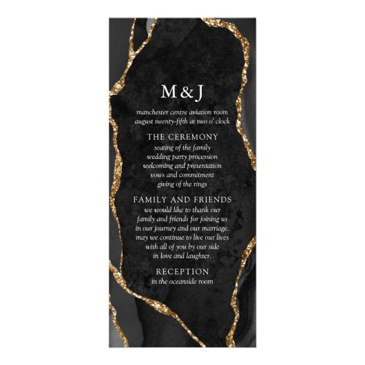 Black & Gold Agate Programma (Voorkant)