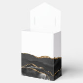 Black Gold Agate Script Eerste Communie Bedankdoosjes (Geopend)