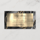 Black Gold Agate Visitekaartje (Achterkant)