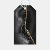 Black Gold Agate Weddenschap Hartelijk dank Cadeaulabel (Achterkant)