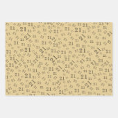 Black Gold Age Foto 21e verjaardag Inpakpapier Vel (Voorkant 3)