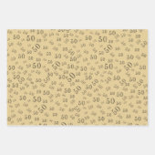 Black Gold Age Photo 50th Birthday Inpakpapier Vel (Voorkant 3)