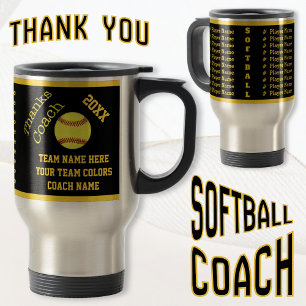 Black Gold All Player's Name Softball Coach Mok