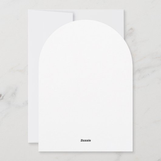 Black gold and white simplistic wedding kaart (Achterkant)