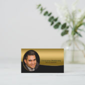 Black Gold Any Professional - Aangepaste foto Visitekaartje (Staand voorkant)