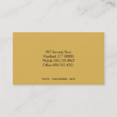 Black Gold Any Professional - Aangepaste foto Visitekaartje (Achterkant)