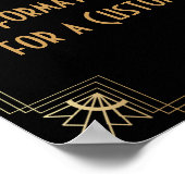 Black Gold Art Deco Aangepaste DIY Weddenschap Poster (Hoek)