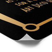 Black Gold Art Deco Aangepaste DIY Weddenschap Poster (Hoek)