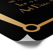 Black Gold Art Deco Aangepaste DIY Weddenschap Poster (Hoek)