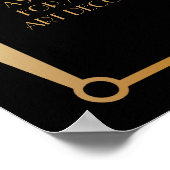 Black Gold Art Deco Aangepaste DIY Weddenschap Poster (Hoek)