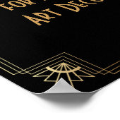 Black Gold Art Deco Aangepaste DIY Weddenschap Poster (Hoek)