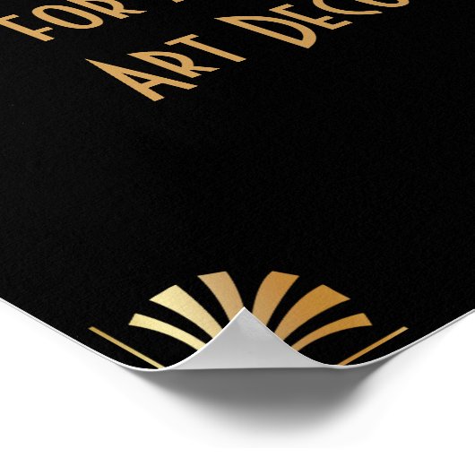 Black Gold Art Deco Aangepaste DIY Weddenschap Poster (Hoek)