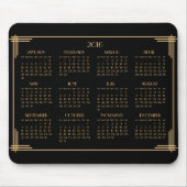 Black Gold Art Deco Calendar 2016 Muismat (Voorkant)