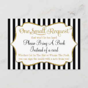 Black Gold Baby shower Book Kaart brengt een boekj